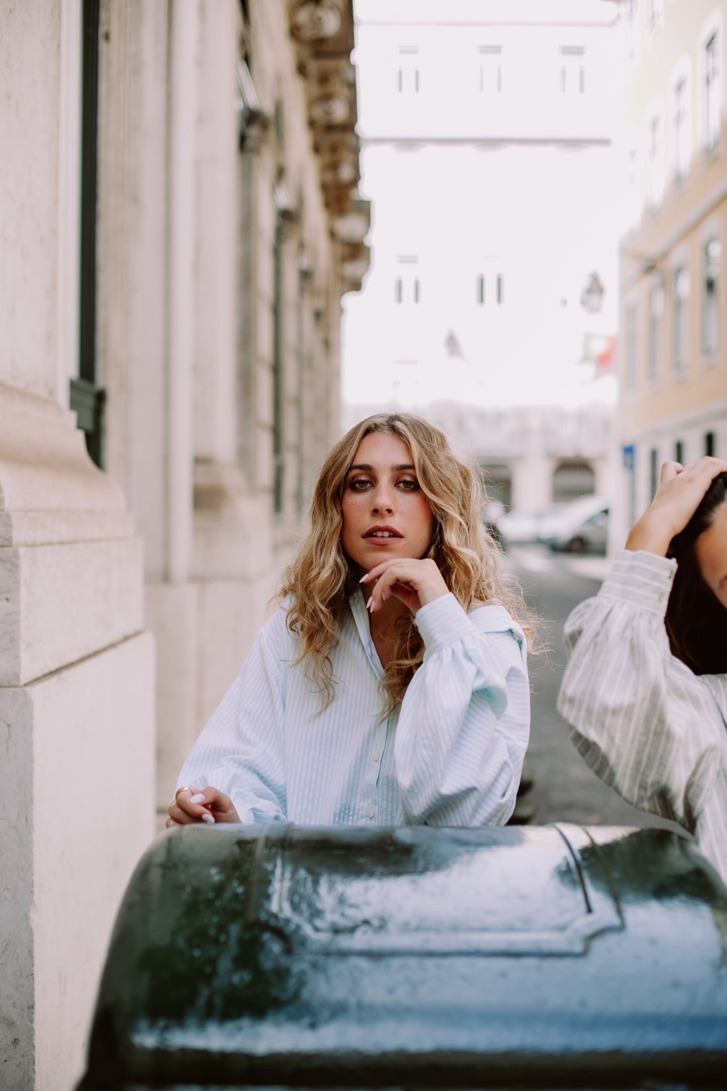 CAMISA FILOMENA | RISCAS Verde água