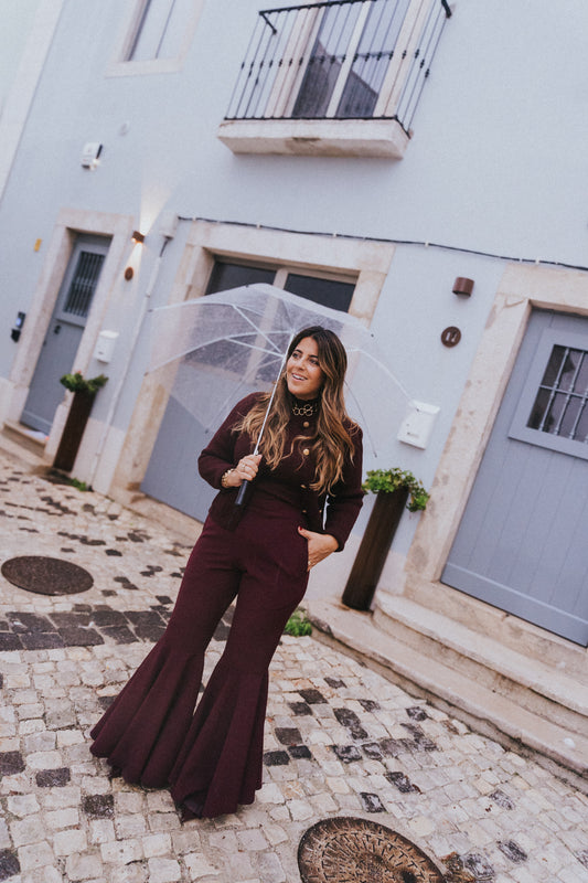 PRÉ-VENDA CALÇAS FILIPA | COR DE VINHO