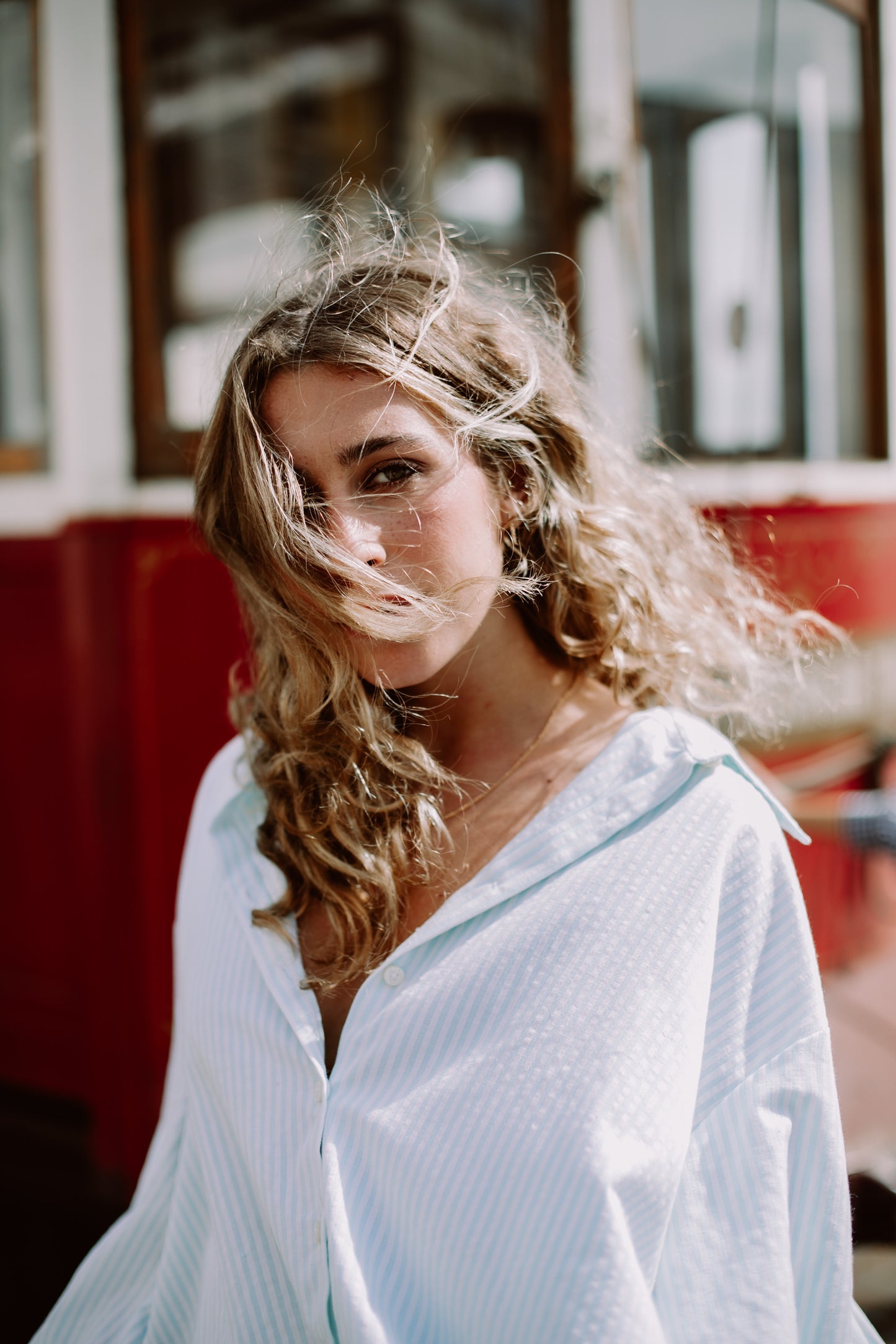 CAMISA FILOMENA | RISCAS Verde água