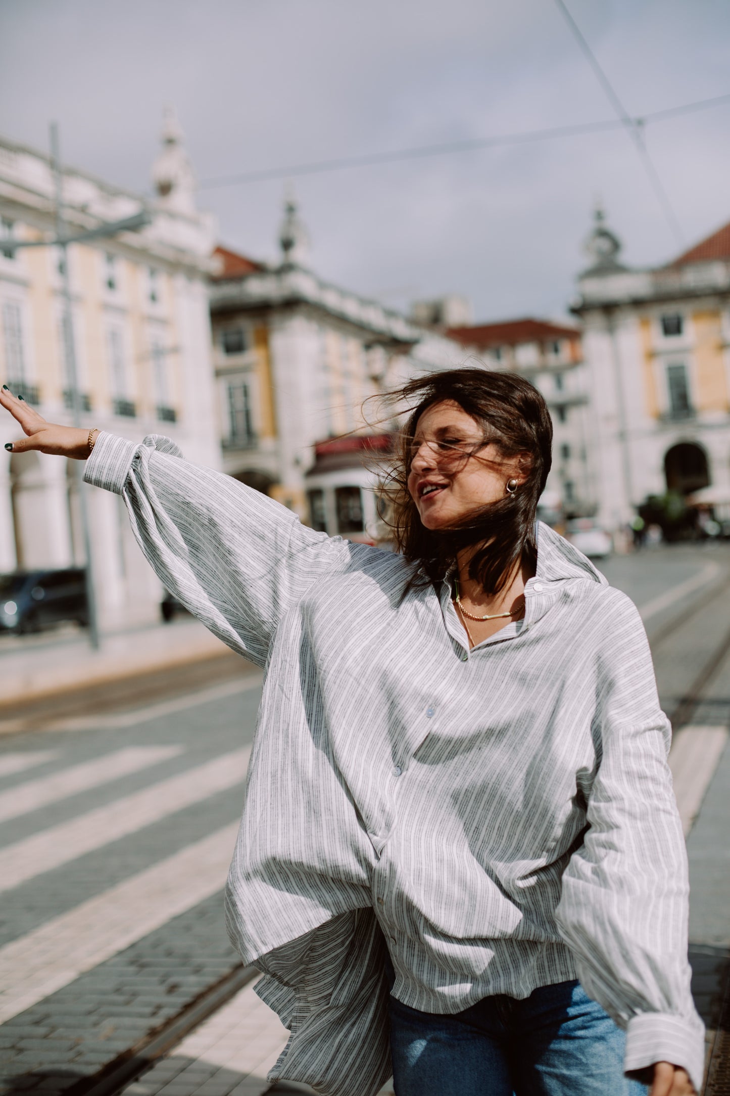 CAMISA FILOMENA | RISCAS Cinza