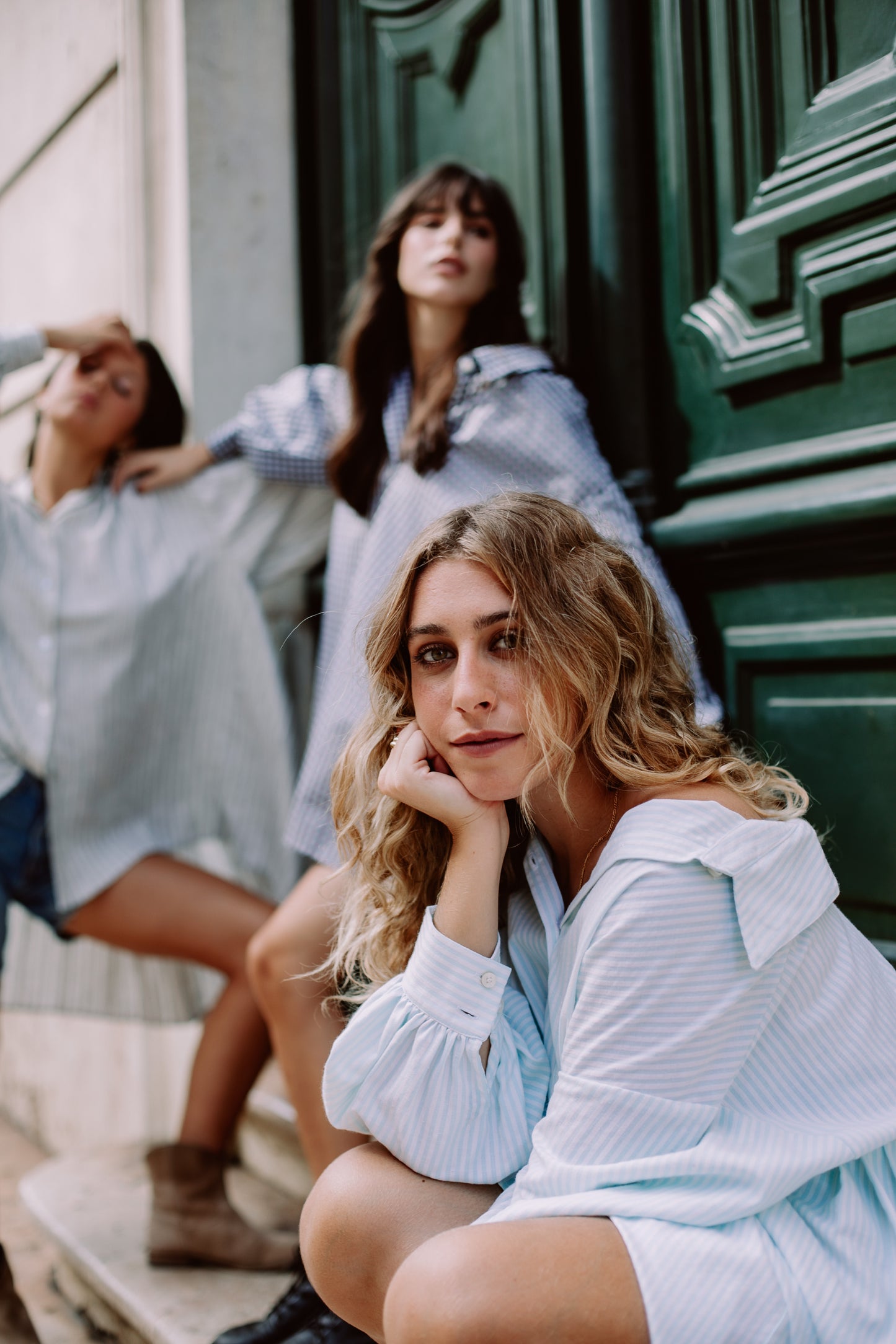 CAMISA FILOMENA | RISCAS Verde água