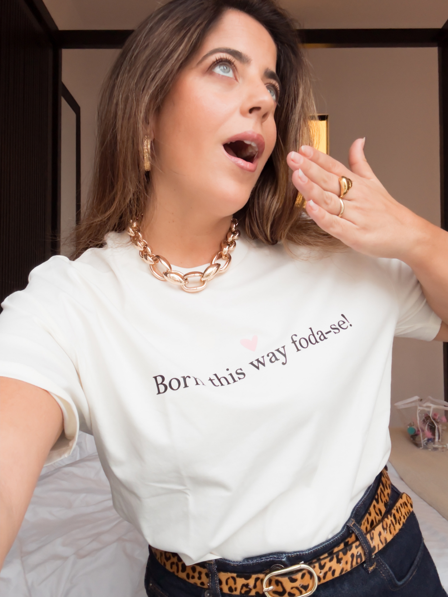 (Pré-venda) T-SHIRT | Born this way foda-se!