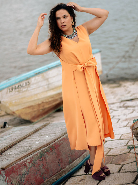 VESTIDO CARMELITA | PÊSSEGO